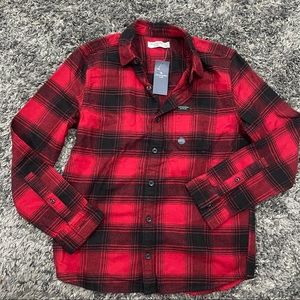 Abercrombie Kids Plaid Flannel Red Shirt